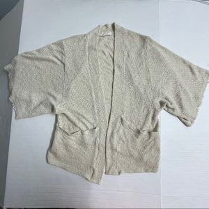 Urban outfitters cream knit kimono cardigan S top